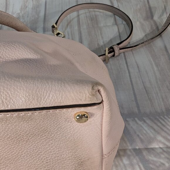 Kate Spade New York Pink Rivas Street Bilson Top Trim Leather Satchel Handbag - Picture 10 of 16